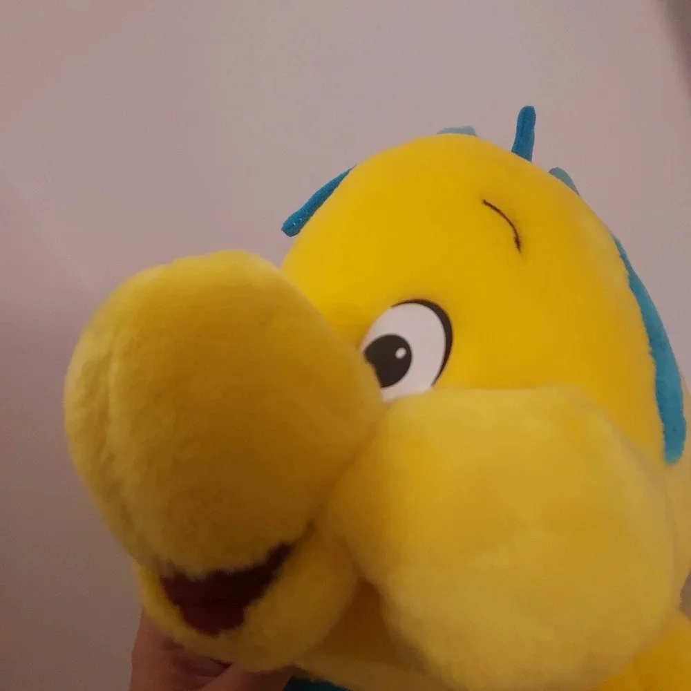 Vintage Disney The Little Mermaid - Flounder Stuffed Animal Fish Plush